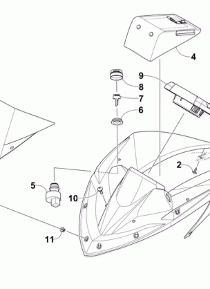 WINDSHIELD AND INSTRUMENTS ASSEMBLIES