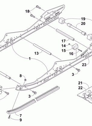 SLIDE RAIL AND TRACK ASSEMBLY