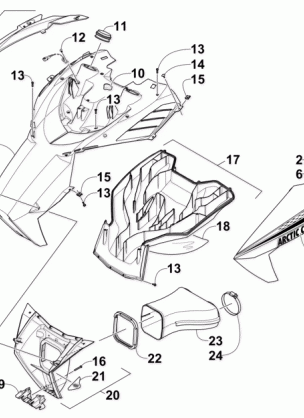 HOOD AND AIR INTAKE ASSEMBLY