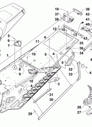 TUNNEL REAR BUMPER AND SNOWFLAP ASSEMBLY