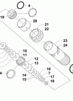 REAR SUSPENSION FRONT ARM SHOCK ABSORBER