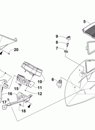 WINDSHIELD AND INSTRUMENTS ASSEMBLIES