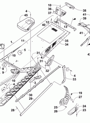 TUNNEL REAR BUMPER AND SNOWFLAP ASSEMBLY