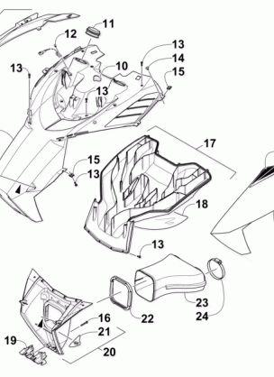 HOOD AND AIR INTAKE ASSEMBLY