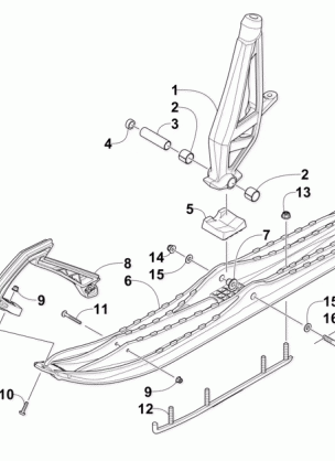 SKI AND SPINDLE ASSEMBLY