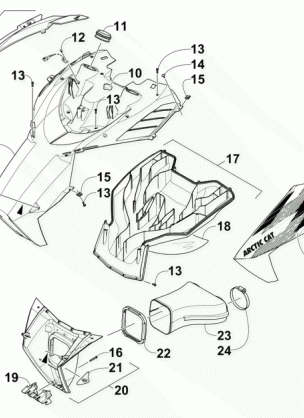 HOOD AND AIR INTAKE ASSEMBLY