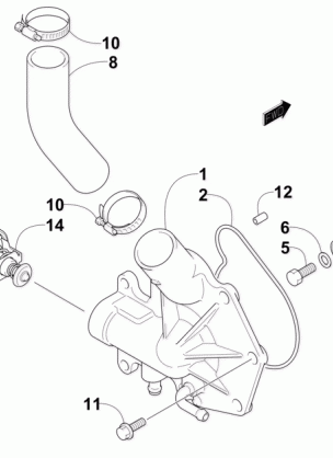 WATER PUMP AND THERMOSTAT