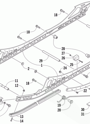 SLIDE RAIL AND TRACK ASSEMBLY