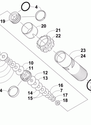 REAR SUSPENSION FRONT ARM SHOCK ABSORBER