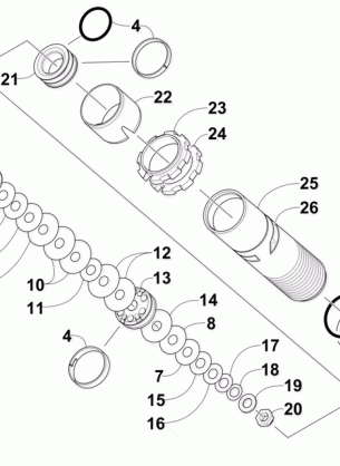 REAR SUSPENSION FRONT ARM SHOCK ABSORBER