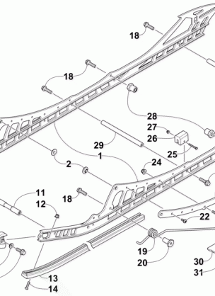 SLIDE RAIL AND TRACK ASSEMBLY