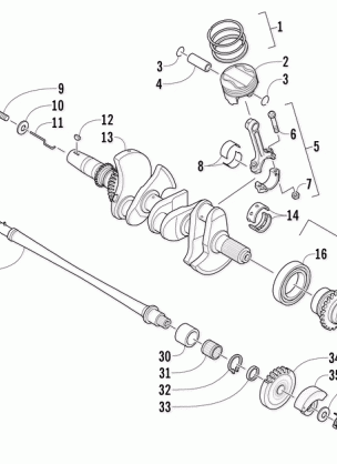 PISTON AND CRANKSHAFT ASSEMBLY