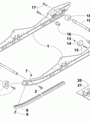 SLIDE RAIL AND TRACK ASSEMBLY