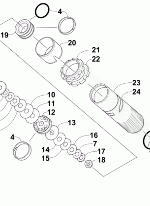 REAR SUSPENSION FRONT ARM SHOCK ABSORBER