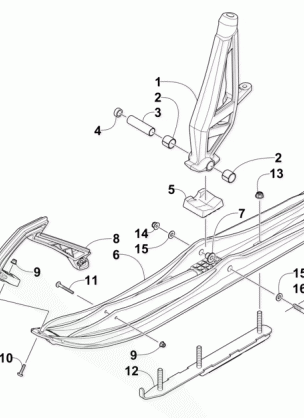 SKI AND SPINDLE ASSEMBLY