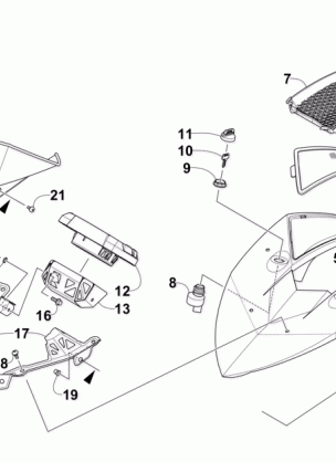 WINDSHIELD AND INSTRUMENTS ASSEMBLIES