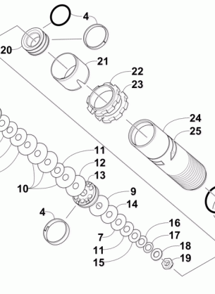 REAR SUSPENSION FRONT ARM SHOCK ABSORBER