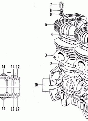 CRANKCASE AND CYLINDER