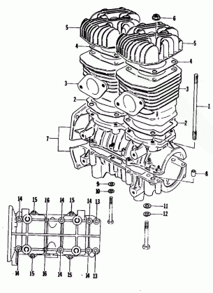 CRANKCASE AND CYLINDER