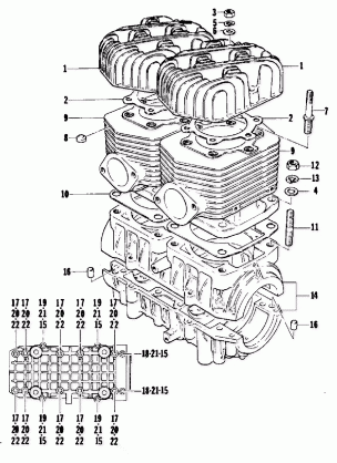 CRANKCASE AND CYLINDER