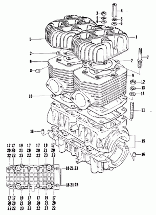 CRANKCASE AND CYLINDER