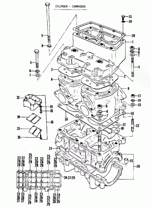 CRANKCASE AND CYLINDER