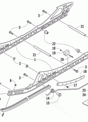 SLIDE RAIL AND TRACK ASSEMBLY