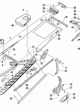 TUNNEL REAR BUMPER AND SNOWFLAP ASSEMBLY