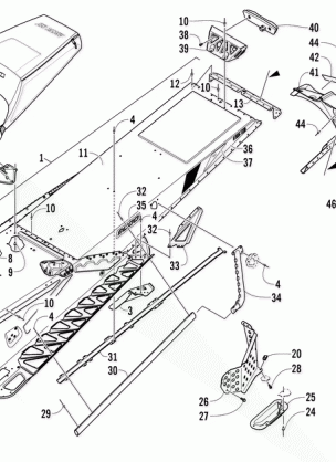 TUNNEL REAR BUMPER AND SNOWFLAP ASSEMBLY