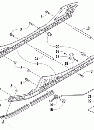 SLIDE RAIL AND TRACK ASSEMBLY