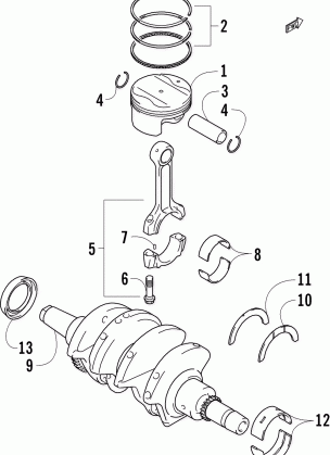 PISTON AND CRANKSHAFT ASSEMBLY