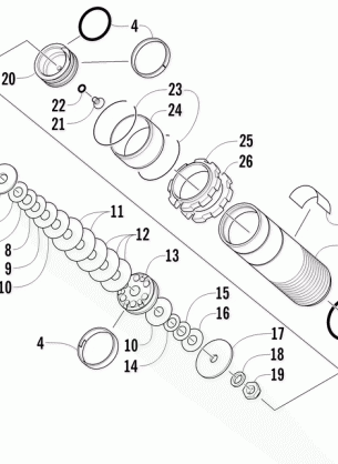 REAR SUSPENSION FRONT ARM SHOCK ABSORBER