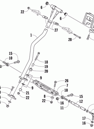 STEERING POST AND TIE ROD ASSEMBLY