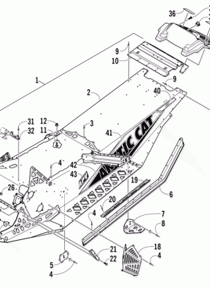 CHASSIS REAR BUMPER AND SNOWFLAP ASSEMBLY