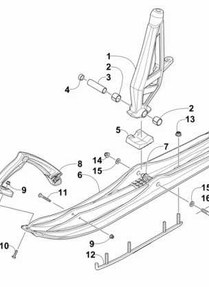 SKI AND SPINDLE ASSEMBLY