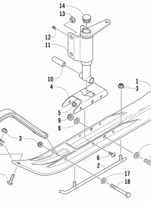 SKI AND SPINDLE ASSEMBLY