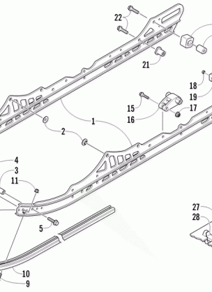 SLIDE RAIL AND TRACK ASSEMBLY