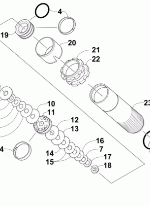 REAR SUSPENSION FRONT ARM SHOCK ABSORBER