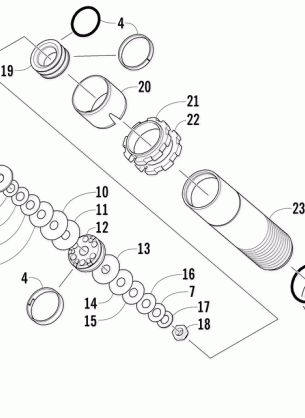 REAR SUSPENSION FRONT ARM SHOCK ABSORBER