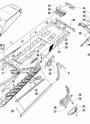 TUNNEL REAR BUMPER AND SNOWFLAP ASSEMBLY