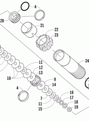 REAR SUSPENSION FRONT ARM SHOCK ABSORBER