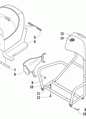 REAR PASSENGER SEAT AND BACKREST ASSEMBLY