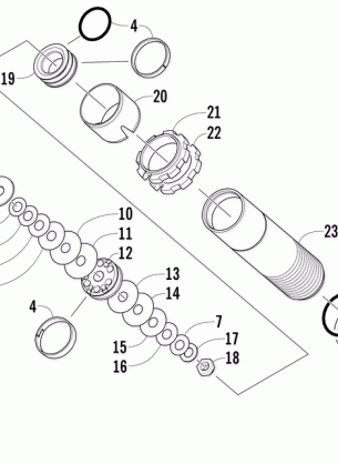 REAR SUSPENSION FRONT ARM SHOCK ABSORBER