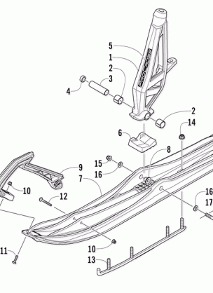 SKI AND SPINDLE ASSEMBLY