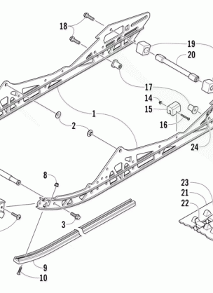 SLIDE RAIL AND TRACK ASSEMBLY