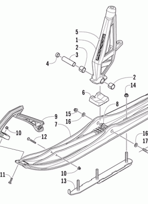 SKI AND SPINDLE ASSEMBLY