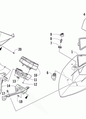 WINDSHIELD AND INSTRUMENTS ASSEMBLIES