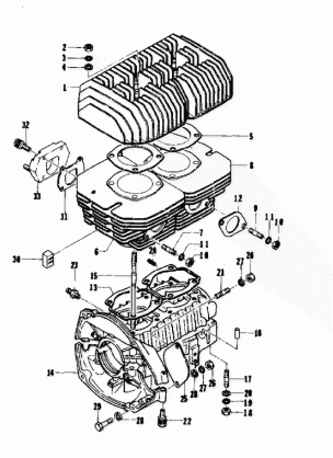 CRANKCASE AND CYLINDER