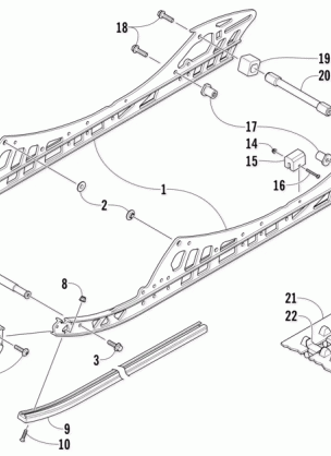 SLIDE RAIL AND TRACK ASSEMBLY