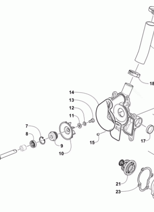 WATER PUMP AND THERMOSTAT